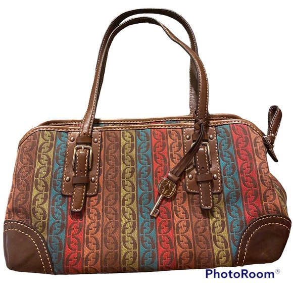 Fossil Bags Fossil Cloth Handbag With Fossil Key Poshmark